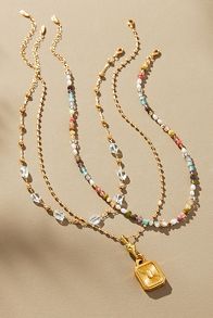 Slide View: 1: Shades of Sea Layered Necklaces