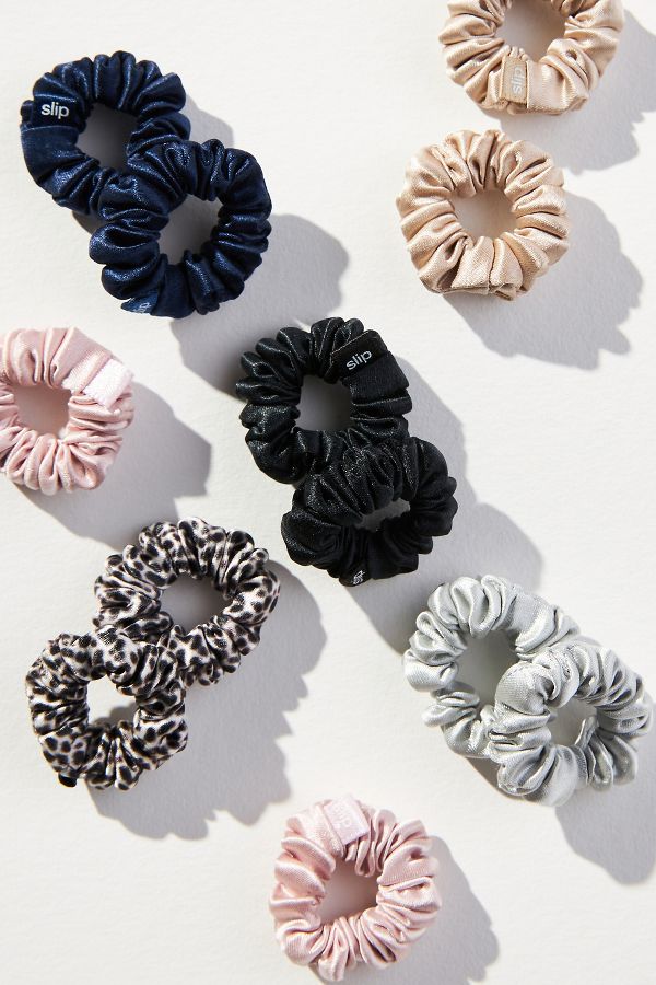 Slide View: 1: Slip Silk Mini Scrunchies Set