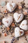 Thumbnail View 1: Mini Floral Botanical Heart Bath Bombs, Set of 6