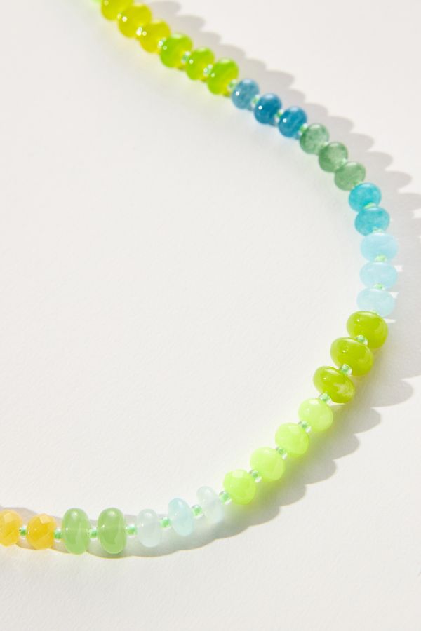 Slide View: 2: Rainbow Stone Necklace