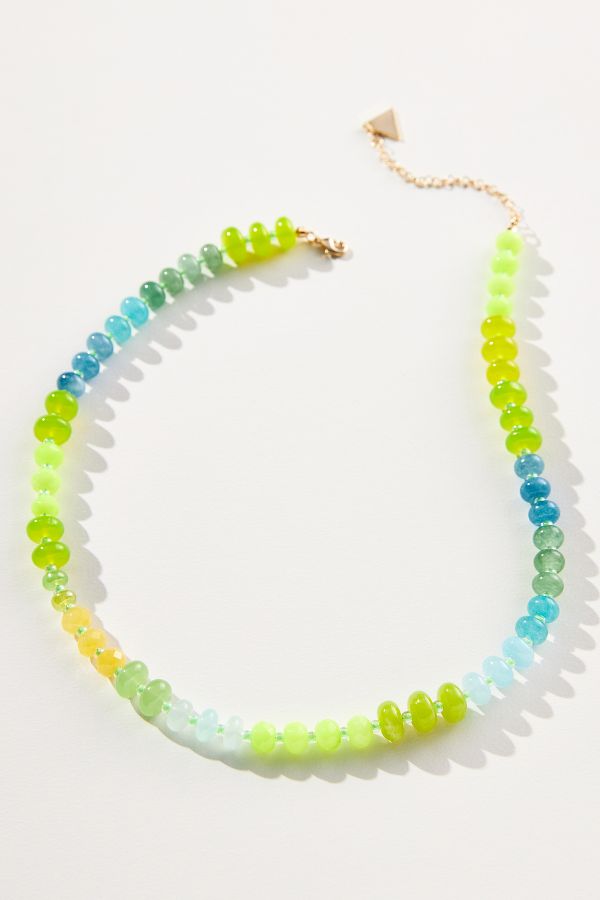 Slide View: 1: Rainbow Stone Necklace