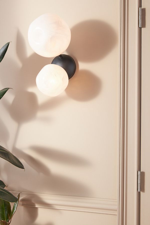 Slide View: 1: Cloud Double Sconce