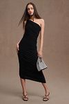 Thumbnail View 1: Norma Kamali Diana One-Shoulder Ruched Midi Dress