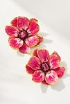 Thumbnail View 1: The Pink Reef Hand-Painted Earrings