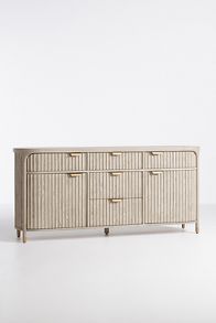 Slide View: 2: Isla Oval 70" Fluted Wood Sideboard