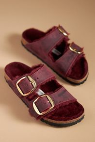 Slide View: 2: Birkenstock Arizona Big Buckle Shearling Sandals