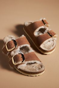 Slide View: 2: Birkenstock Arizona Big Buckle Shearling Sandals