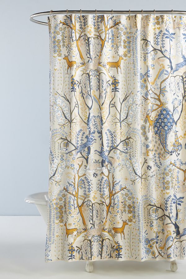 Slide View: 1: Foraged Organic Cotton Shower Curtain