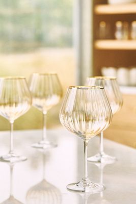Waterfall Red Wine Glasses, Set of 4