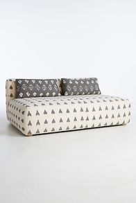 Slide View: 4: Woven Ikat Kori Armless Sofa