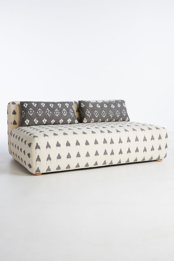 Slide View: 4: Woven Ikat Kori Armless Sofa