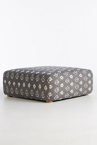 Slide View: 3: Woven Ikat Kori Ottoman