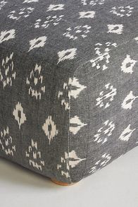 Slide View: 4: Woven Ikat Kori Ottoman