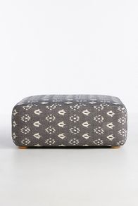 Slide View: 2: Woven Ikat Kori Ottoman