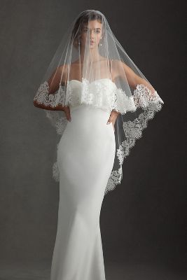 Twigs & Honey Lace Blusher Veil