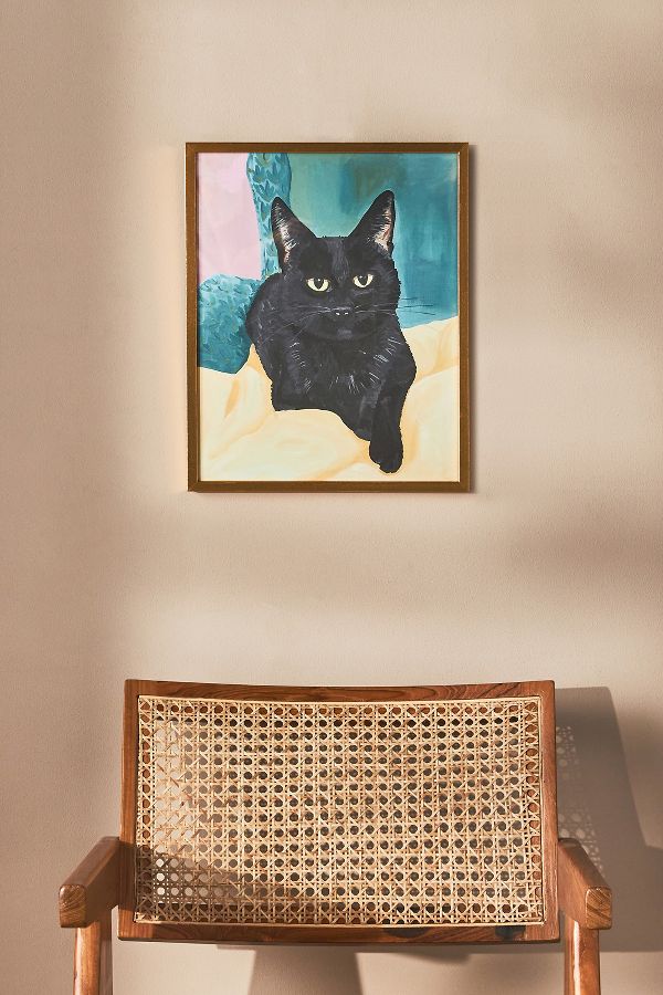 Slide View: 3: Shadow Cat Wall Art