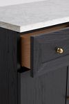 Thumbnail View 7: Fern Marble-Top Ash Wood Square Sideboard Cabinet