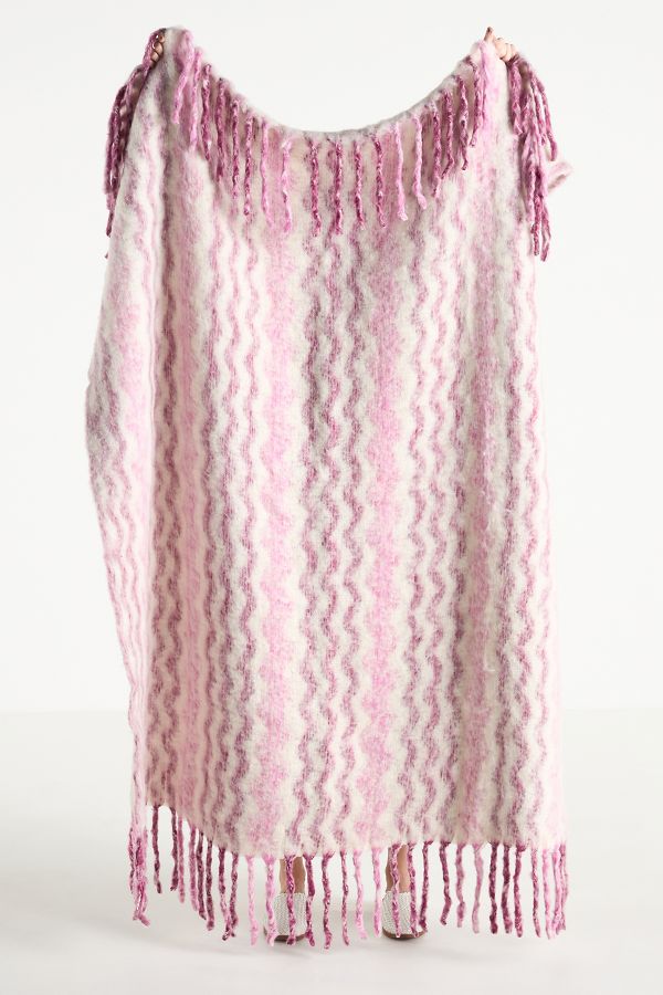 Slide View: 1: Cozy Cocoon Fringed Throw Blanket