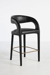 Slide View: 2: Leather Hagen Counter Stool