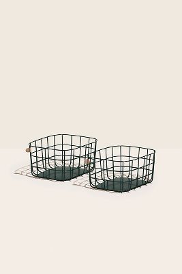 Open Spaces Medium Wire Baskets - Set of 2