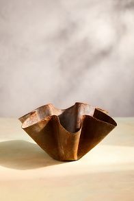 Slide View: 3: Handkerchief Iron Bowl Planter, 16"