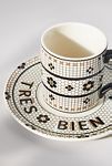 Thumbnail View 3: The Bistro Tile Stoneware Espresso Cup & Saucer