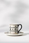 Thumbnail View 2: The Bistro Tile Stoneware Espresso Cup & Saucer