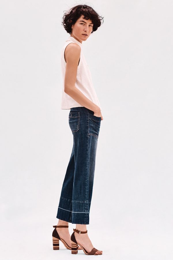 Pilcro Wide-Leg Cropped Jeans | Anthropologie UK