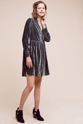 anthropologie holding horses velvet dress