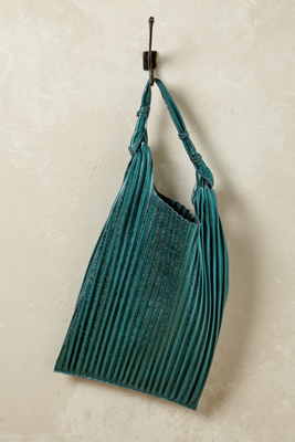 pleated tote bag