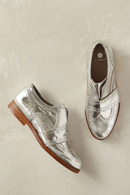 metallic brogues