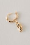 Thumbnail View 2: Gold-Plated Seahorse Huggie Hoop Earrings