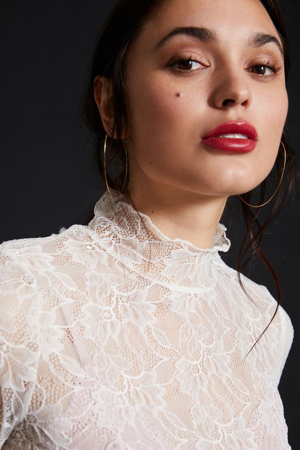 Slide View: 4: By Anthropologie Lace Layering Turtleneck