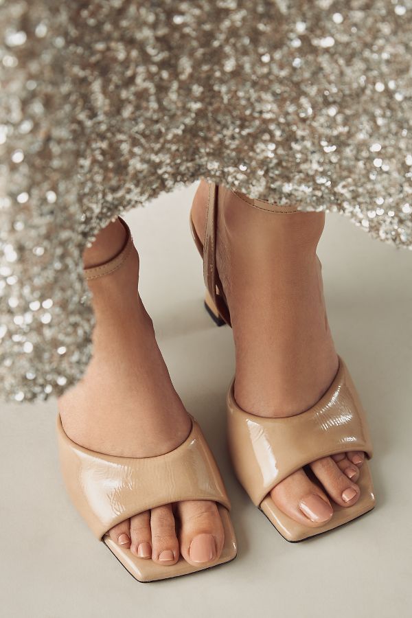 Slide View: 2: Maeve Puffy Square-Toe Ankle-Strap Heels