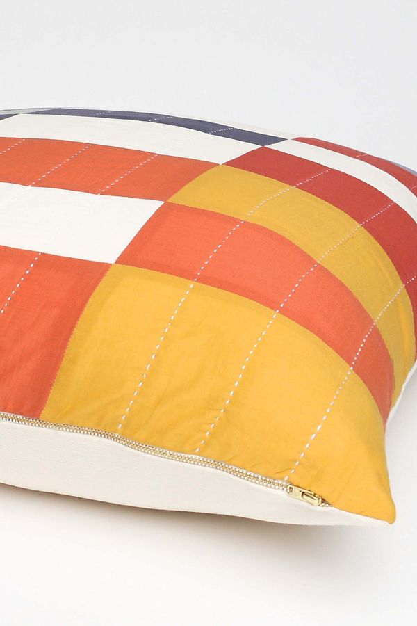 Slide View: 3: Anchal Multi-Check Euro Sham