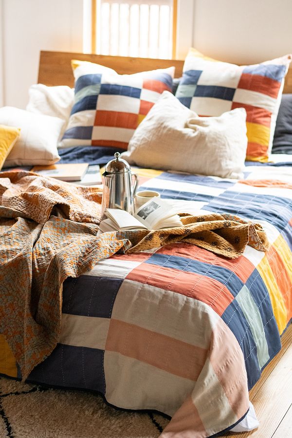 Slide View: 4: Anchal Multi-Check Euro Sham