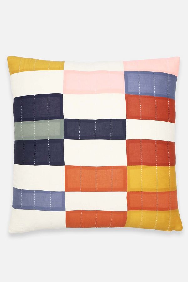 Slide View: 1: Anchal Multi-Check Euro Sham