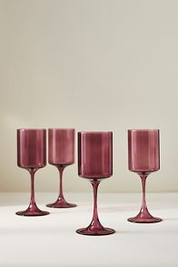 Slide View: 1: Morgan Wine Glasses, Set of 4