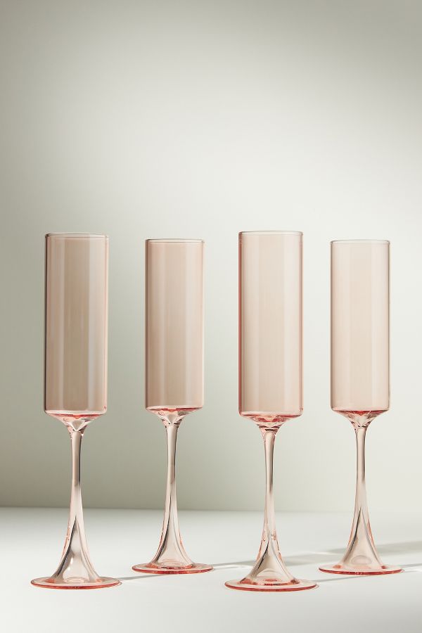 Slide View: 1: Morgan Flutes, Set of 4