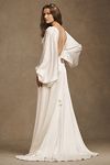 Thumbnail View 2: Willowby by Watters Sorvette Long-Sleeve Satin Wedding Gown