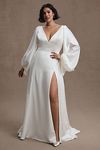 Thumbnail View 7: Willowby by Watters Sorvette Long-Sleeve Satin Wedding Gown