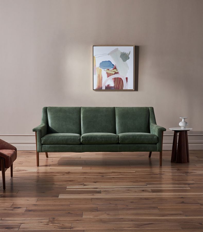 Villa ThreeCushion Leather Sofa AnthroLiving