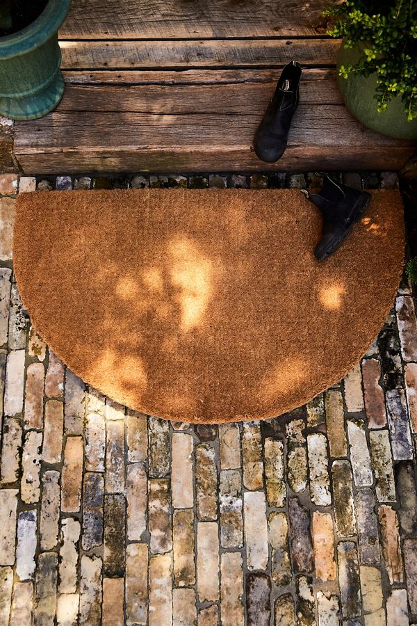 Slide View: 3: Natural Coconut Half Moon Doormat