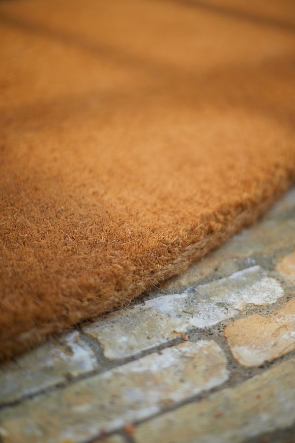 Slide View: 2: Natural Coconut Half Moon Doormat