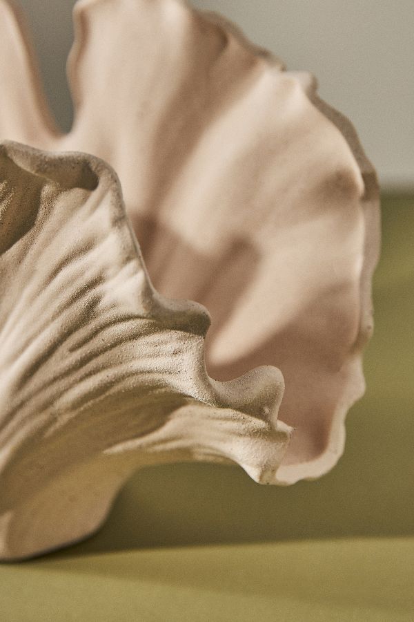 Slide View: 3: Ginkgo Cream Ceramic Vase