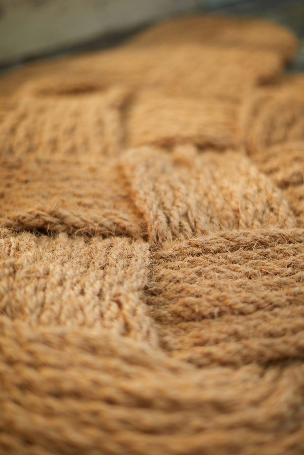 Slide View: 3: Knot Weave Half Moon Doormat