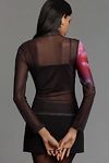 Thumbnail View 2: Maeve Mesh Long-Sleeve Turtleneck Top