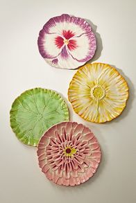 Slide View: 1: Nature's Abundance Stoneware Side Plates, Set of 4