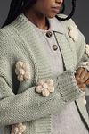 Thumbnail View 4: The Susannah 3D Flower Cardigan Sweater