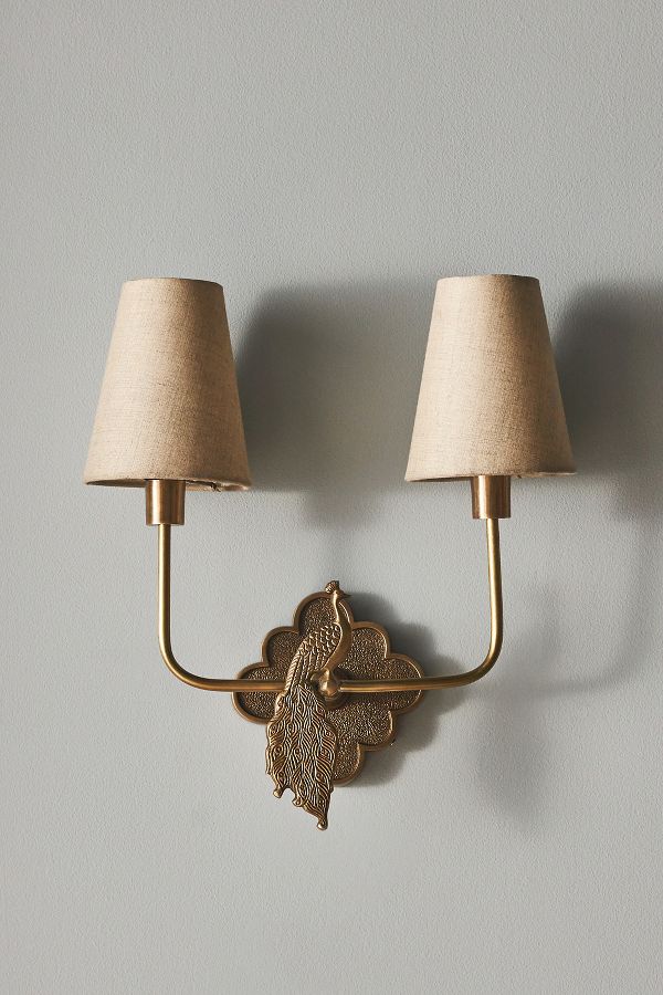 Slide View: 2: Ida Peacock Double Sconce